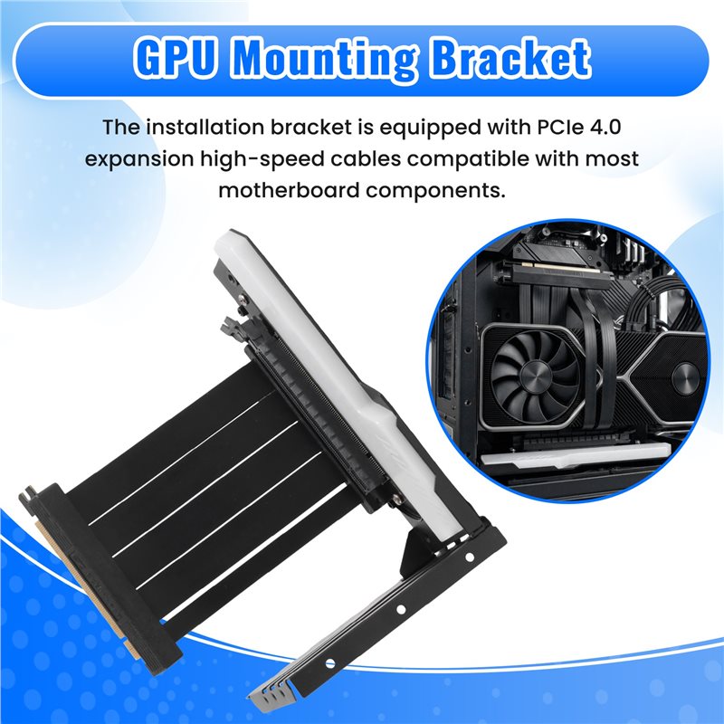 Efficient Vertical GPU Mountin - Pcie 4.0 X16 Riser Cable 90 Degree ulasan dan harga