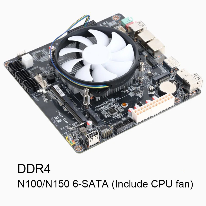 6-Bays N100/N150 NAS Motherboa - Nas Motherboard N100 6 Sata ulasan dan harga