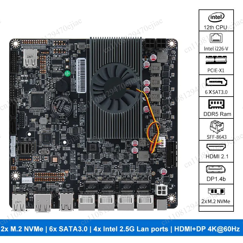 N100 6-Bay NAS Motherboard Min - Nas Motherboard N100 6 Sata ulasan dan harga